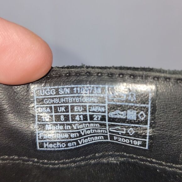 UGG Leahy Black Suede Leather Ankle Boot - Picture 11 of 15